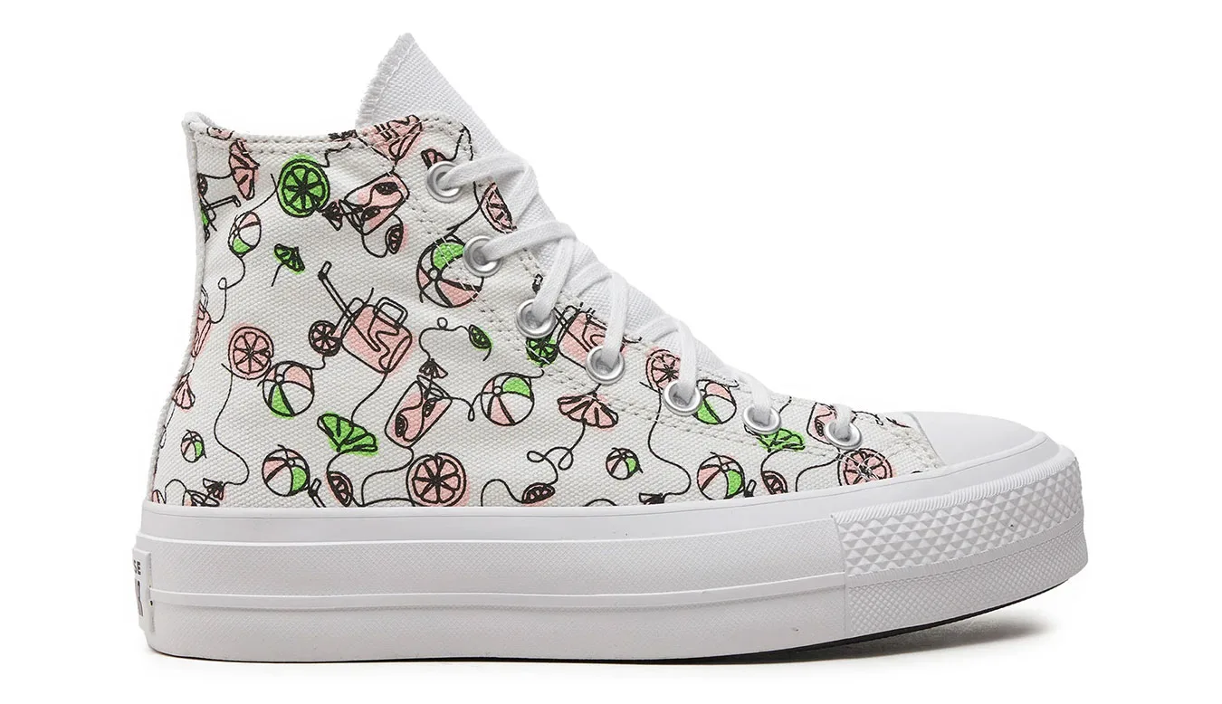 Дамски високи кецове Converse Chuck Taylor All Star Lift Platform High бели – Branco