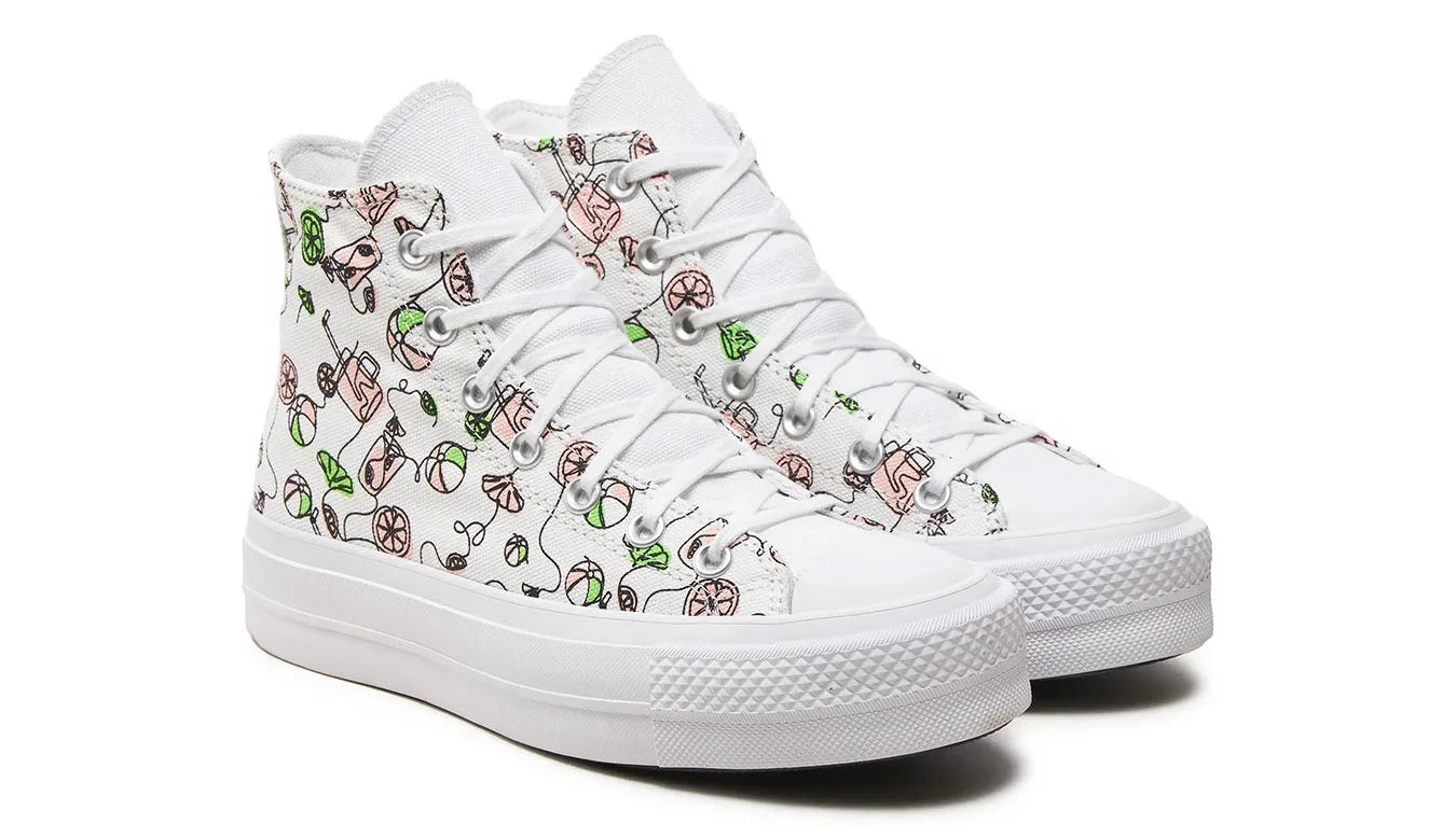 Дамски високи кецове Converse Chuck Taylor All Star Lift Platform High бели – Branco