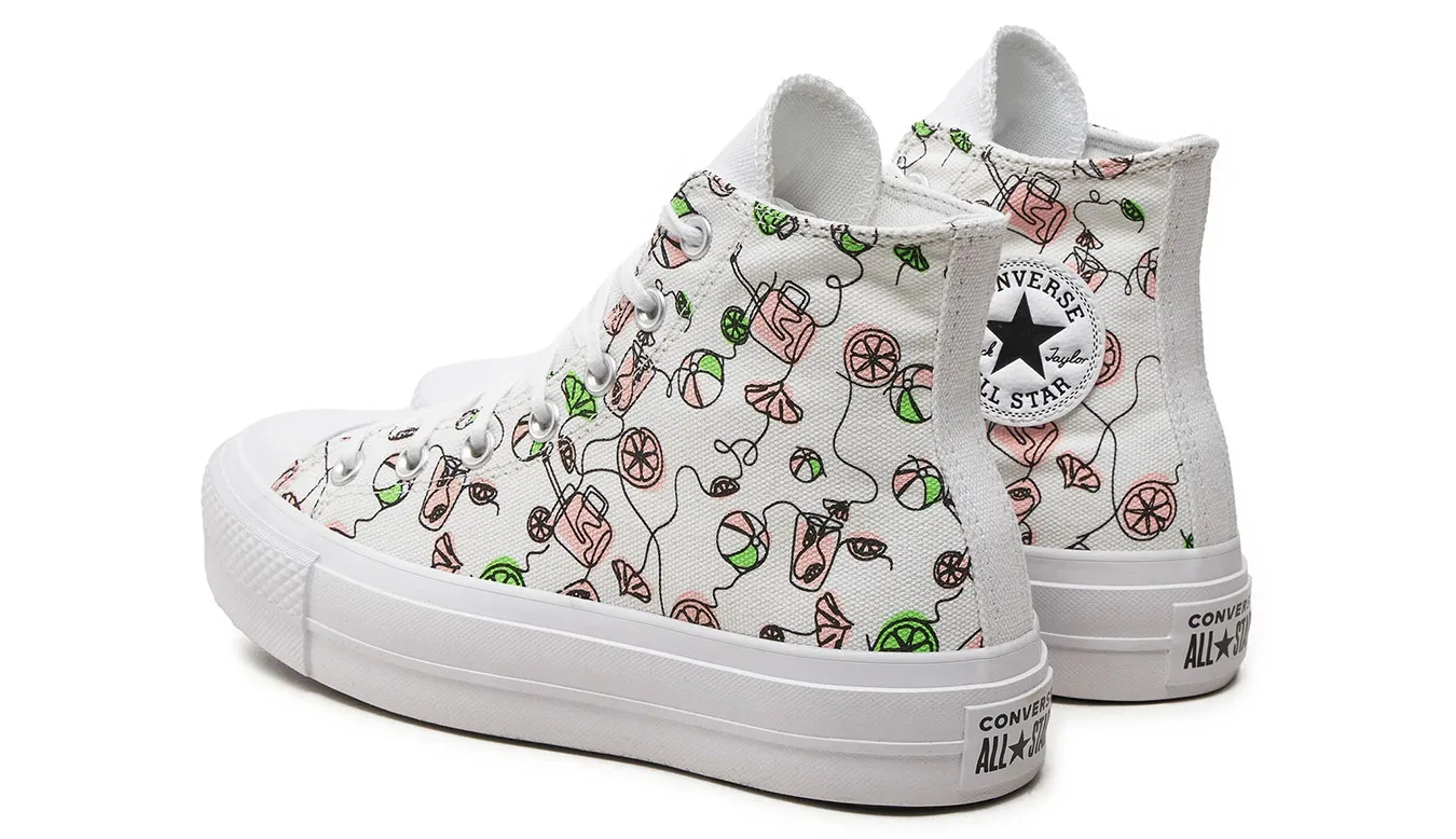 Дамски високи кецове Converse Chuck Taylor All Star Lift Platform High бели – Branco