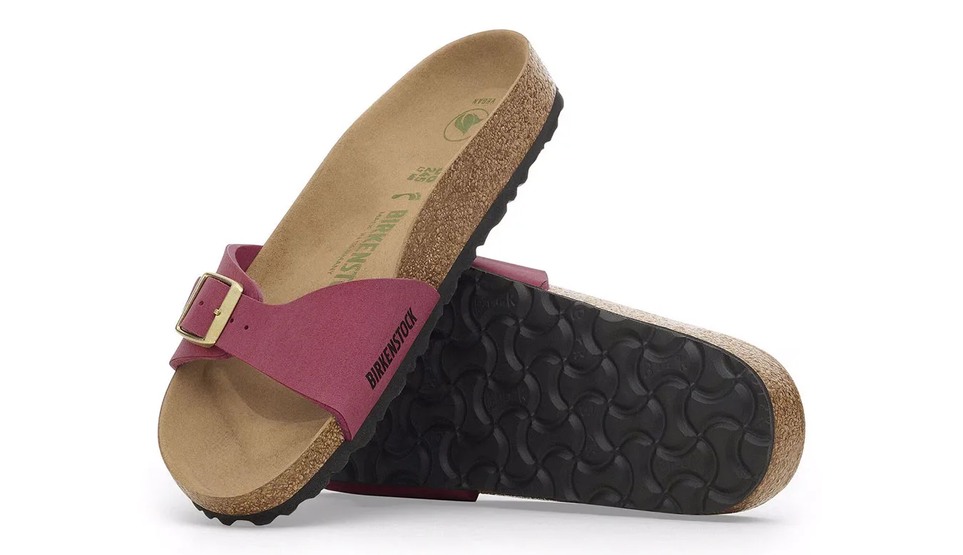 Дамски чехли Birkenstock Madrid Vegan Synthetics Narrow Fit лилави – Roxo