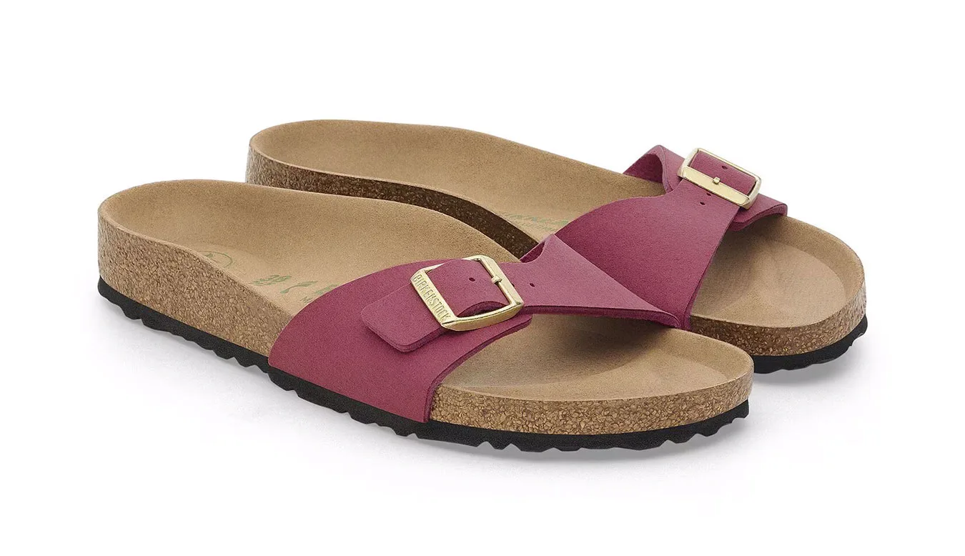 Дамски чехли Birkenstock Madrid Vegan Synthetics Narrow Fit лилави – Roxo
