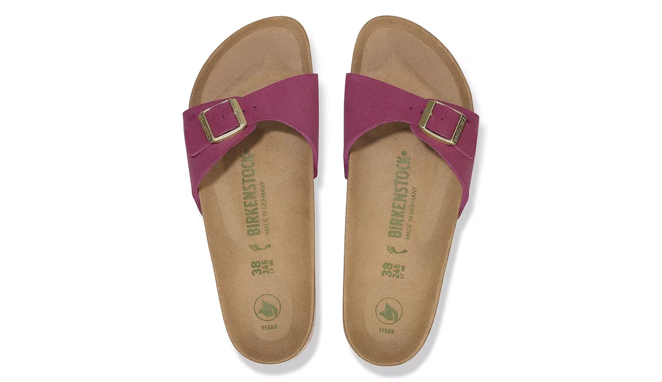 Дамски чехли Birkenstock Madrid Vegan Synthetics Narrow Fit лилави – Roxo