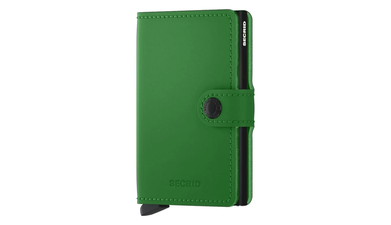 Портмоне Secrid Miniwallet Matte Bright зелено – Verde – Мъжки портмонета