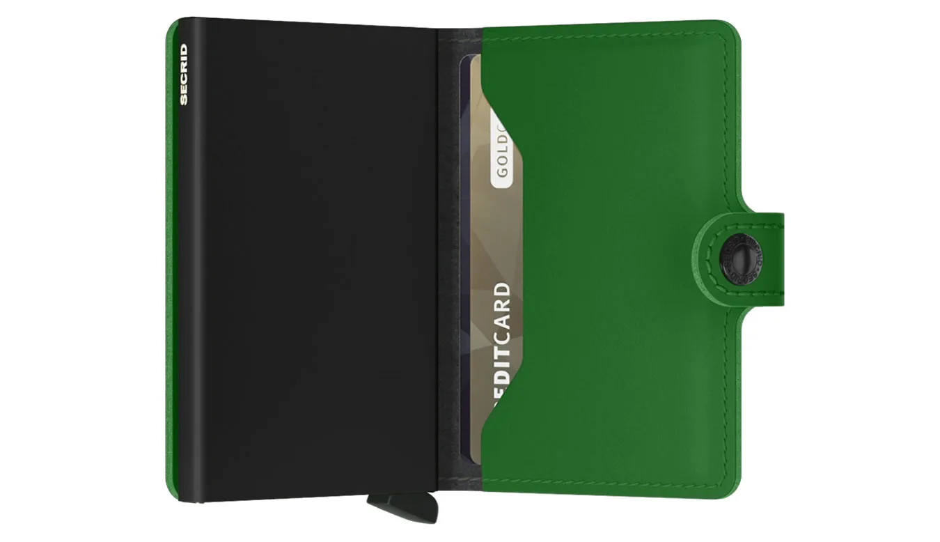 Портмоне Secrid Miniwallet Matte Bright зелено – Verde – Мъжки портмонета