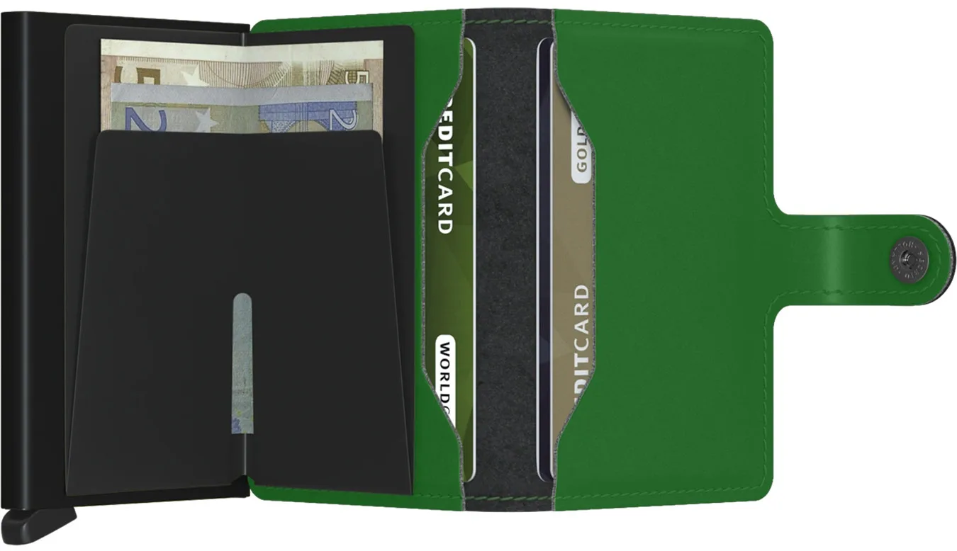 Портмоне Secrid Miniwallet Matte Bright зелено – Verde – Мъжки портмонета