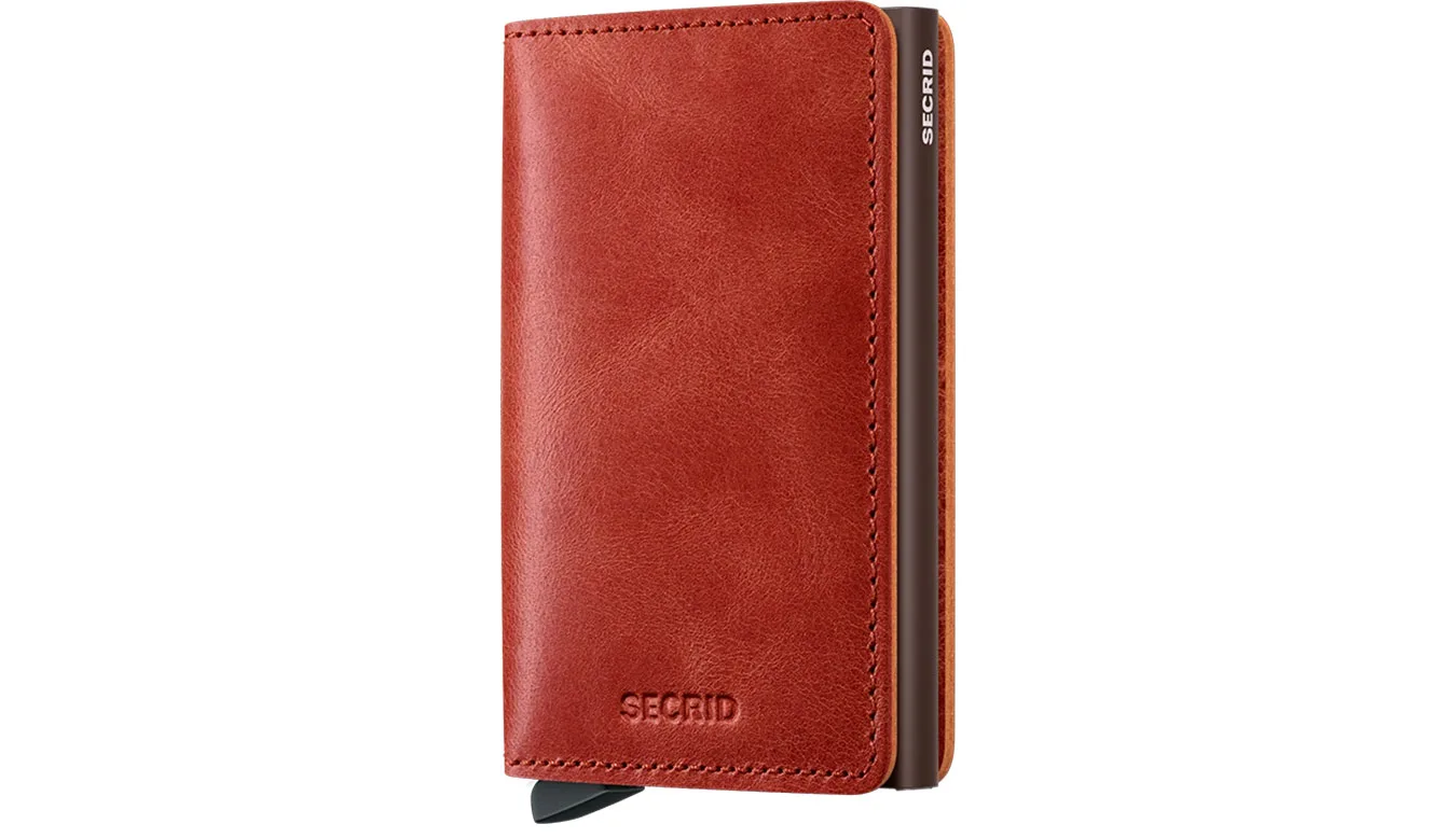 Портмоне Secrid Slimwallet Vintage оранжево – Laranja – Мъжки портмонета
