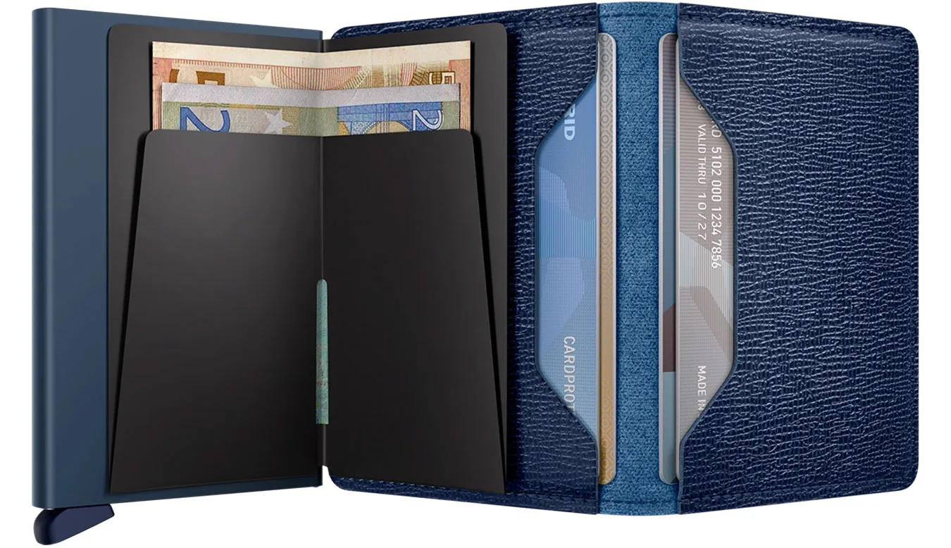 Портмоне Secrid Slimwallet Crisple синьо – Azul – Мъжки портмонета