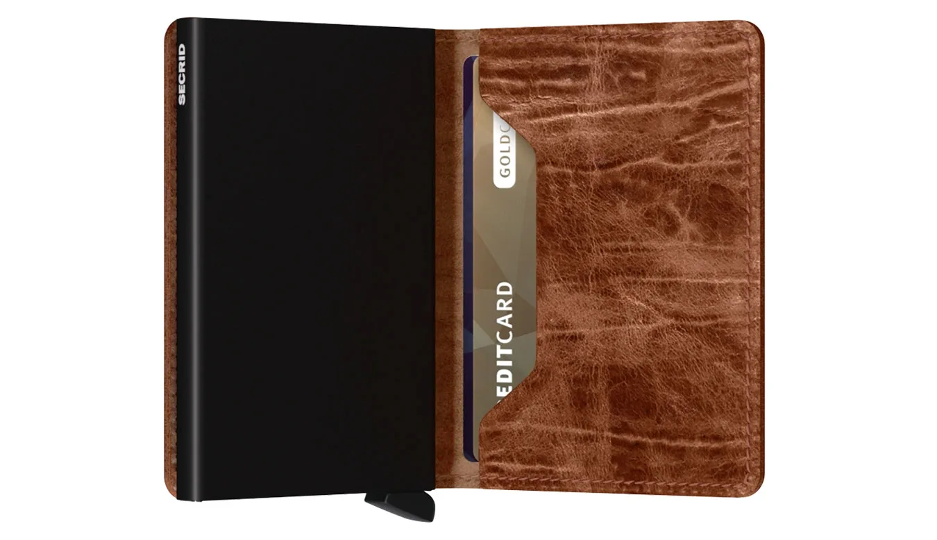 Портмоне Secrid Slimwallet Dutch Martin Whiskey кафяво – Castanho – Мъжки портмонета