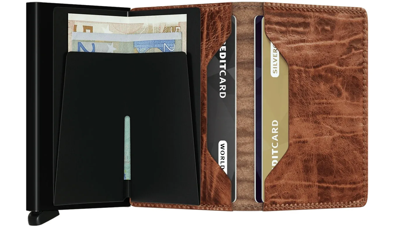 Портмоне Secrid Slimwallet Dutch Martin Whiskey кафяво – Castanho – Мъжки портмонета