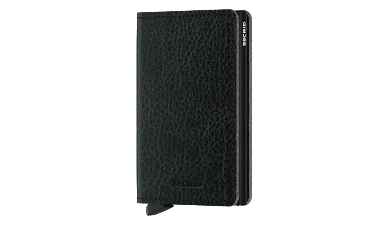 Портмоне Secrid Slimwallet Veg Black-Black черно – Preto – Мъжки портмонета