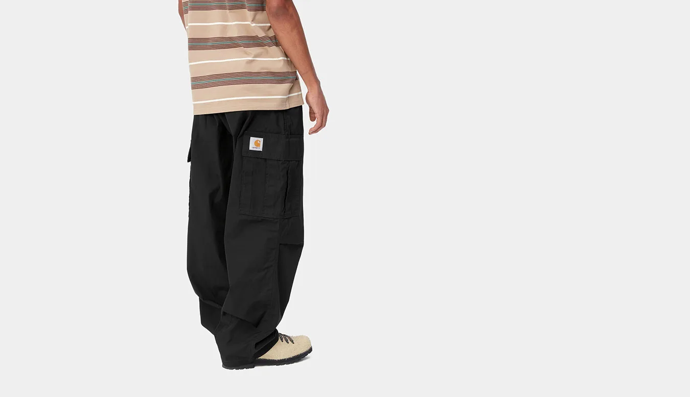 Мъжки панталон Carhartt WIP Cole черен – Preto – Мъжки текстилни панталони