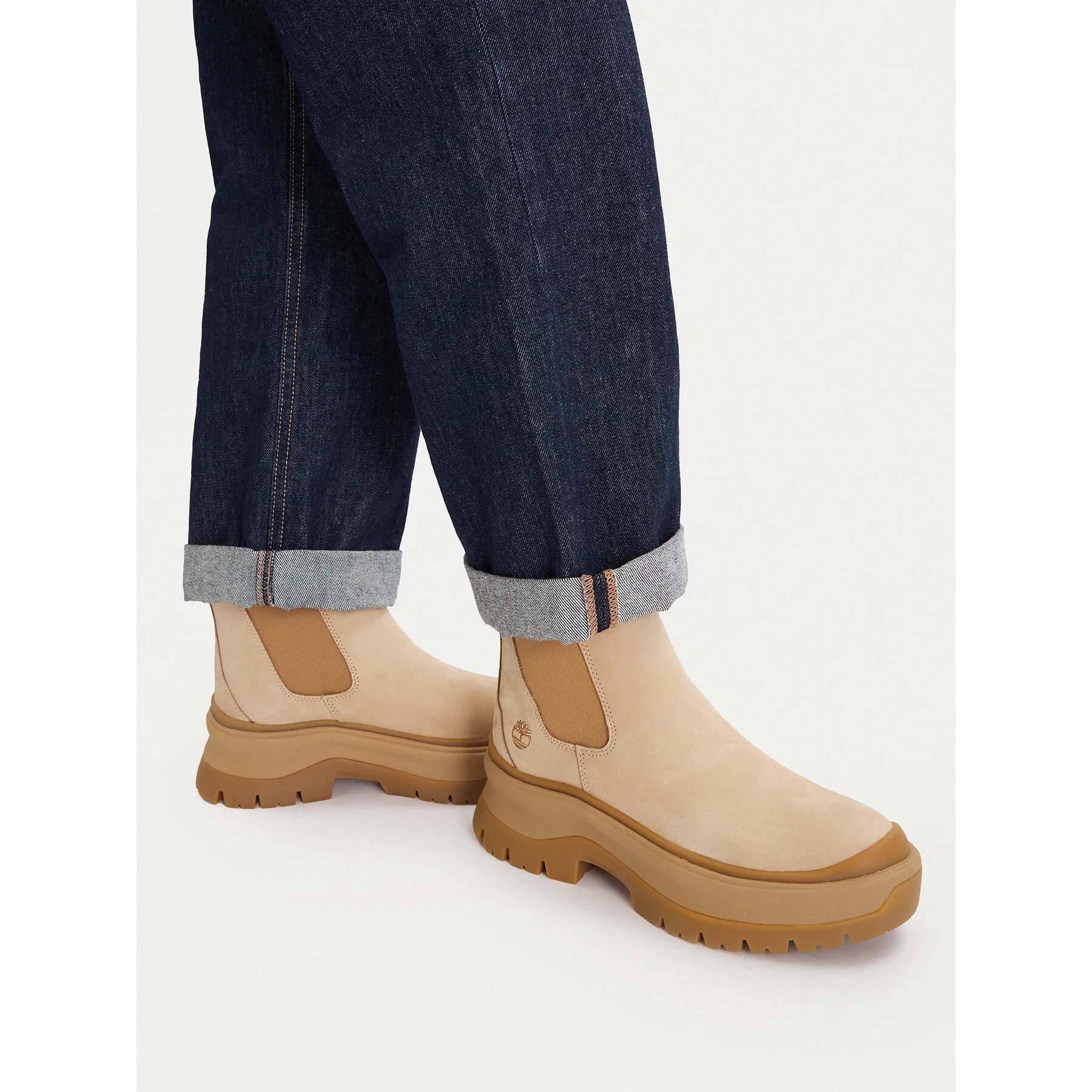 Боти тип челси Timberland Roxie Lane Mid TB0A28XMEN71 Бежов – Дамски равни боти