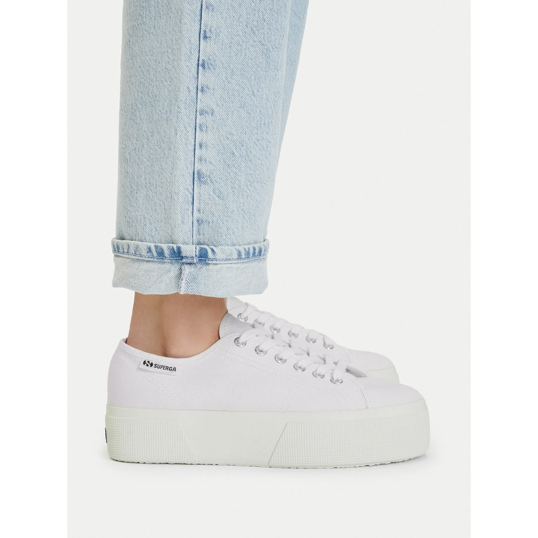 Гуменки Superga 3790 Platform S3134MW Бял – Дамски ниски кецове