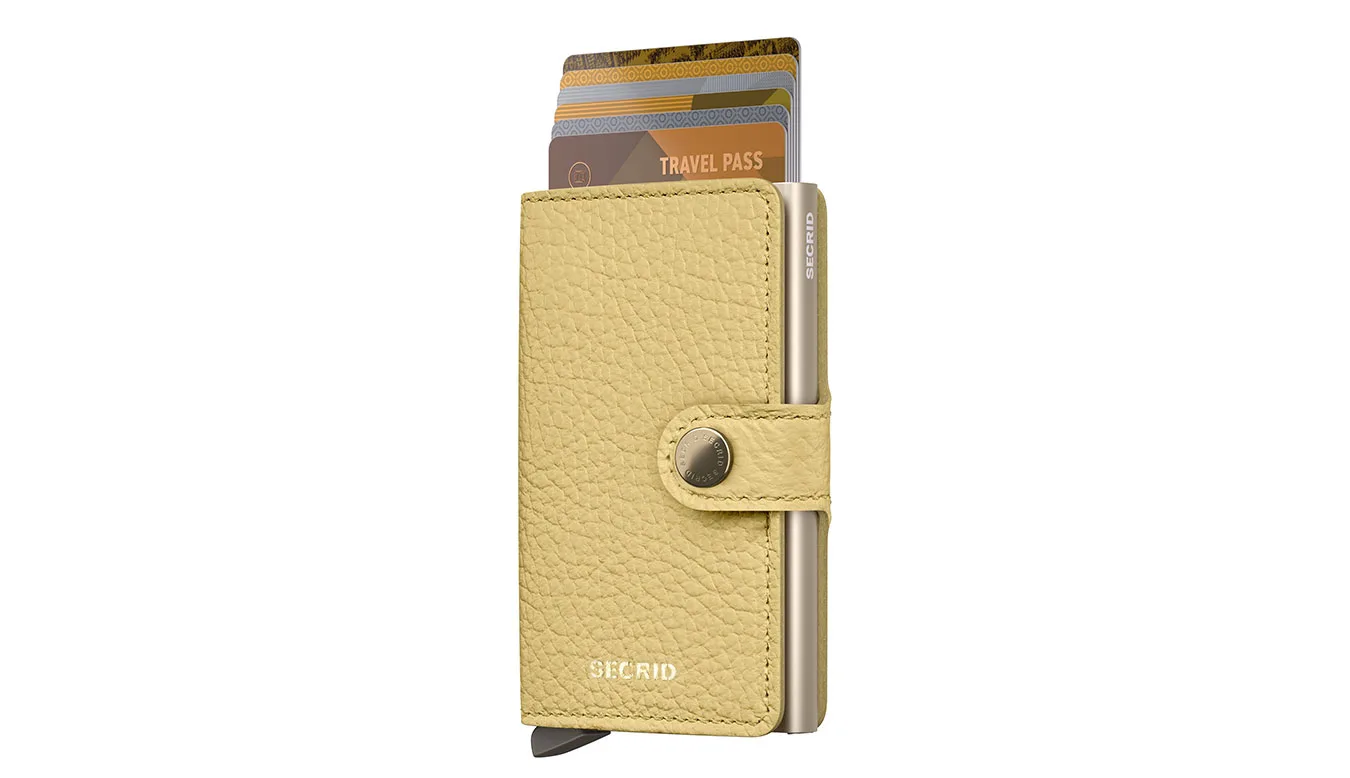Secrid Miniwallet Pebble Butter Yellow Unisex - Carteira Secrid - Amarelo - MPe-Butter-Yellow – Портмонета