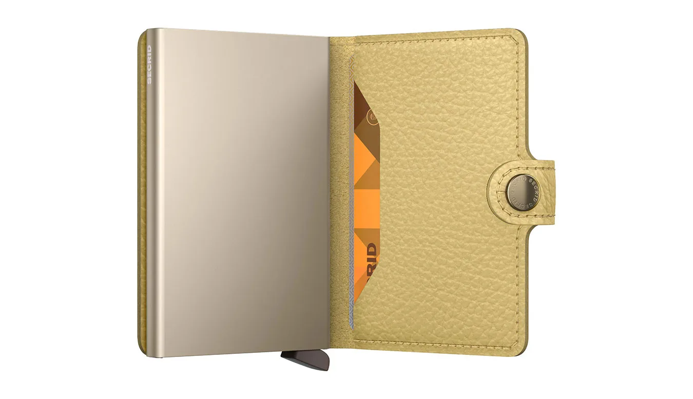 Secrid Miniwallet Pebble Butter Yellow Unisex - Carteira Secrid - Amarelo - MPe-Butter-Yellow – Портмонета