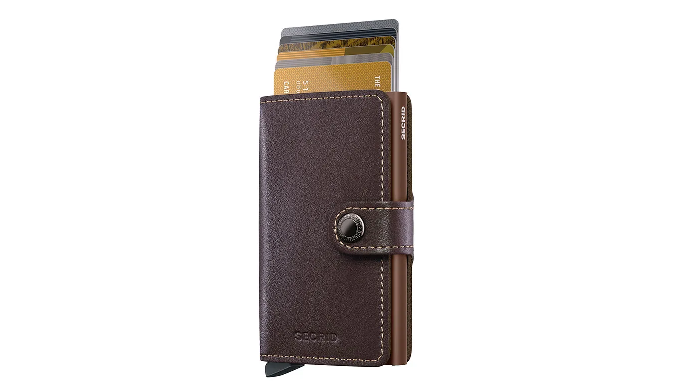 Портмоне Secrid Miniwallet Original Chocolate кафяво – Castanho – Мъжки портмонета