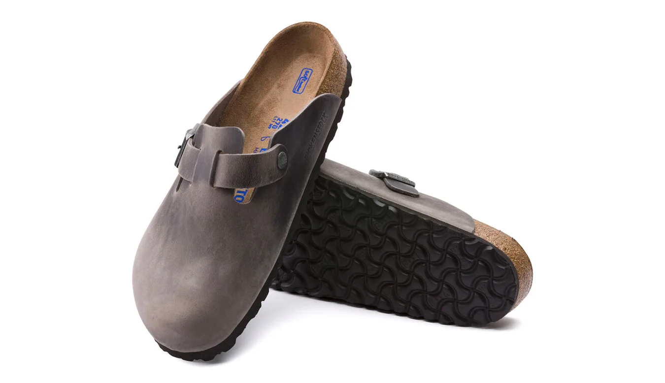 Birkenstock Boston BS Narrow Fit Grey Homens - Cinza - 1013256 – Мъжки сандали