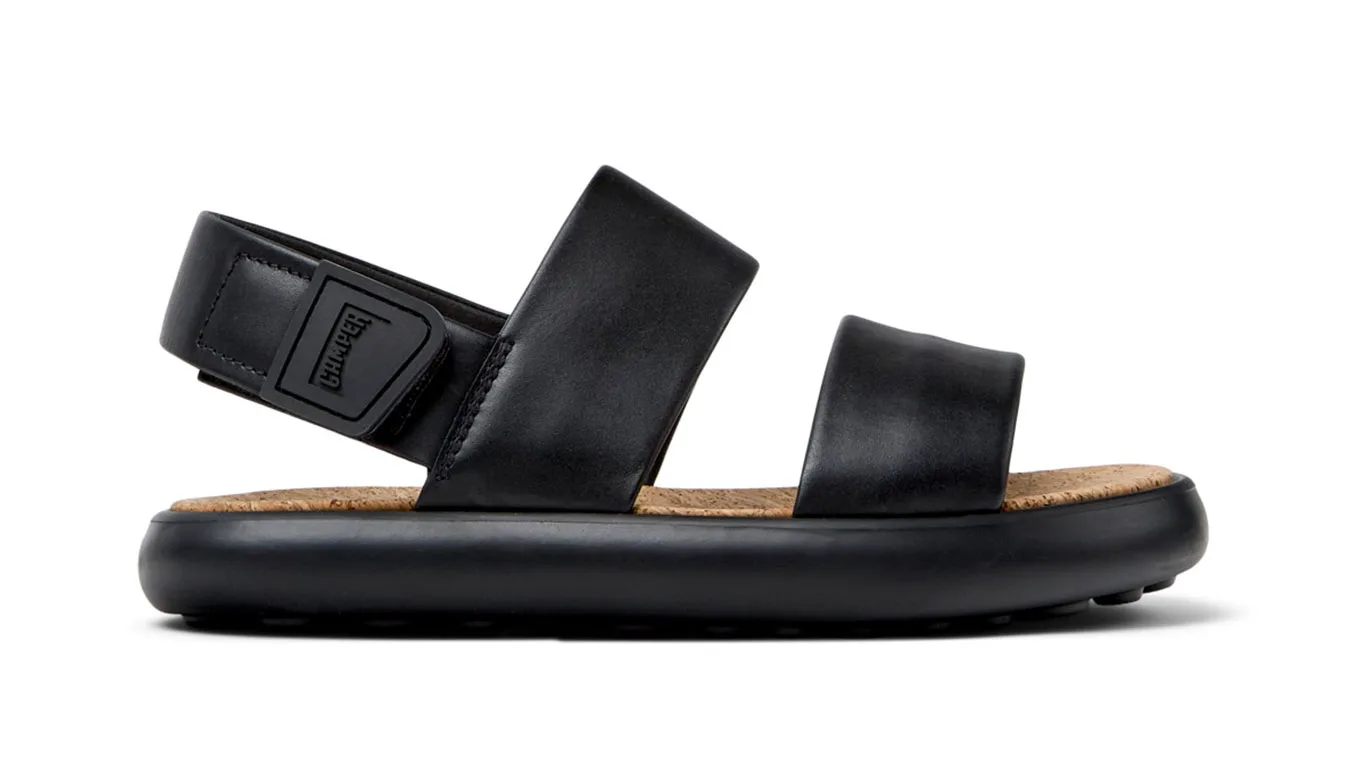 Camper Pelotas Flota Leather Sandals Gobi Negro Mulheres - Preto - K201772-001-5 - Size: 5 – Дамски сандали