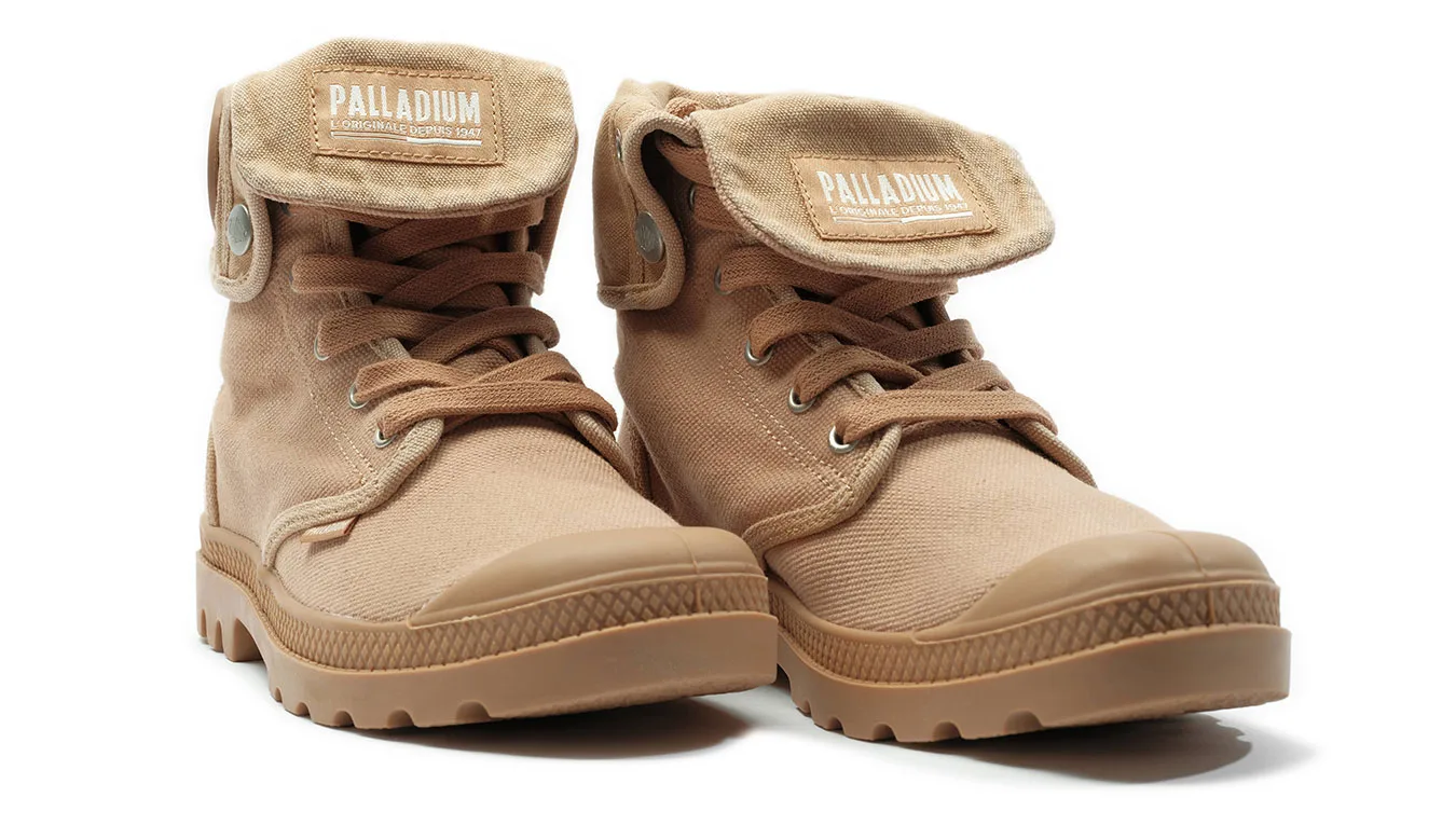 Дамски боти Palladium Baggy Chai Tan кафяви – Castanho – Дамски равни боти