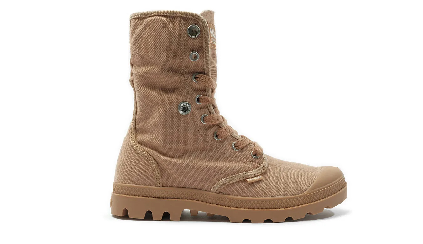 Дамски боти Palladium Baggy Chai Tan кафяви – Castanho – Дамски равни боти