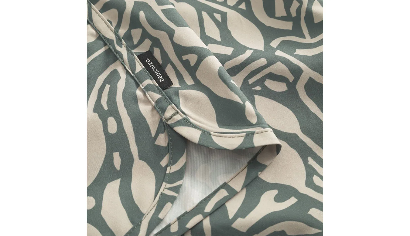 Dedicated Swim Shorts Sandhamn Leaf Mosaic Leaf Green Homens - Verde - 22543 – Мъжки бански