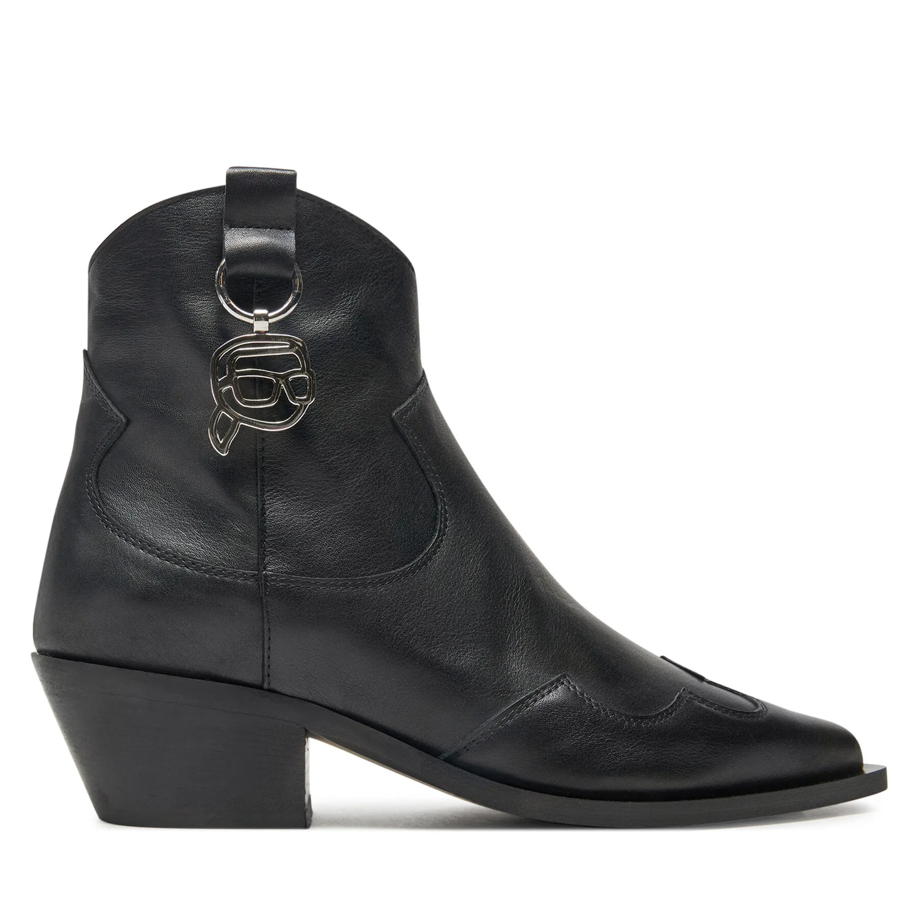 Боти KARL LAGERFELD Kansas KL33265 Черен – Дамски боти на ток