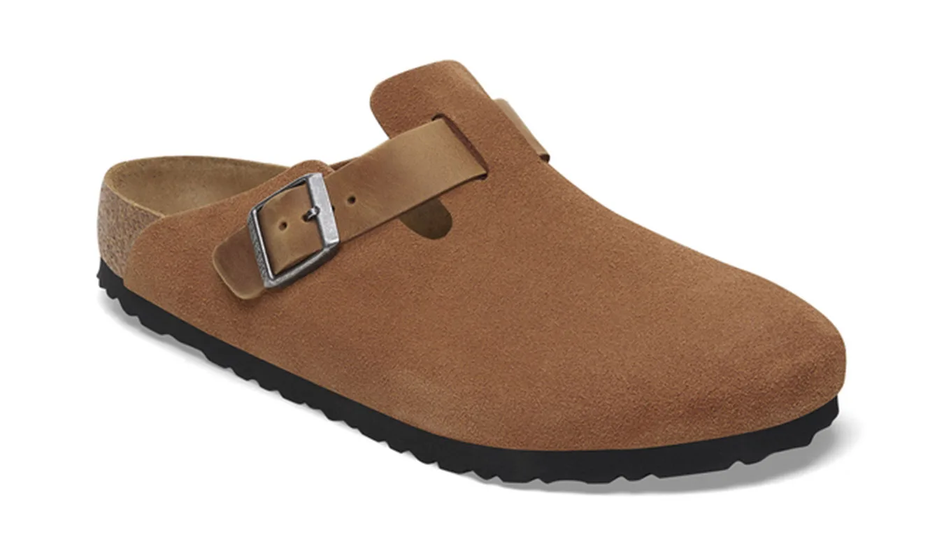 Birkenstock Boston BS Mixed Leather Narrow Fit Brown Homens - Castanho - 1029220 – Мъжки сандали