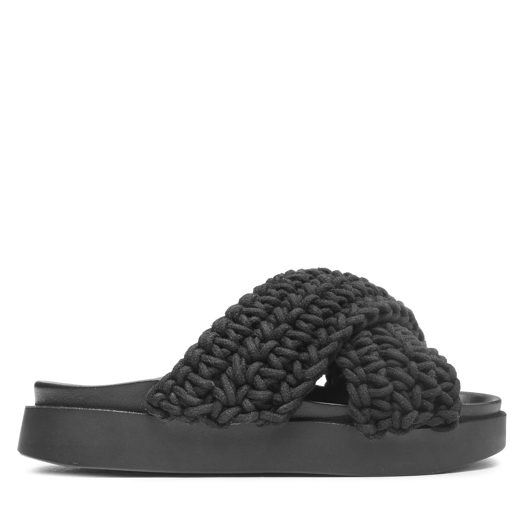 Чехли Inuikii Woven 70104-105 Черен – Дамски чехли
