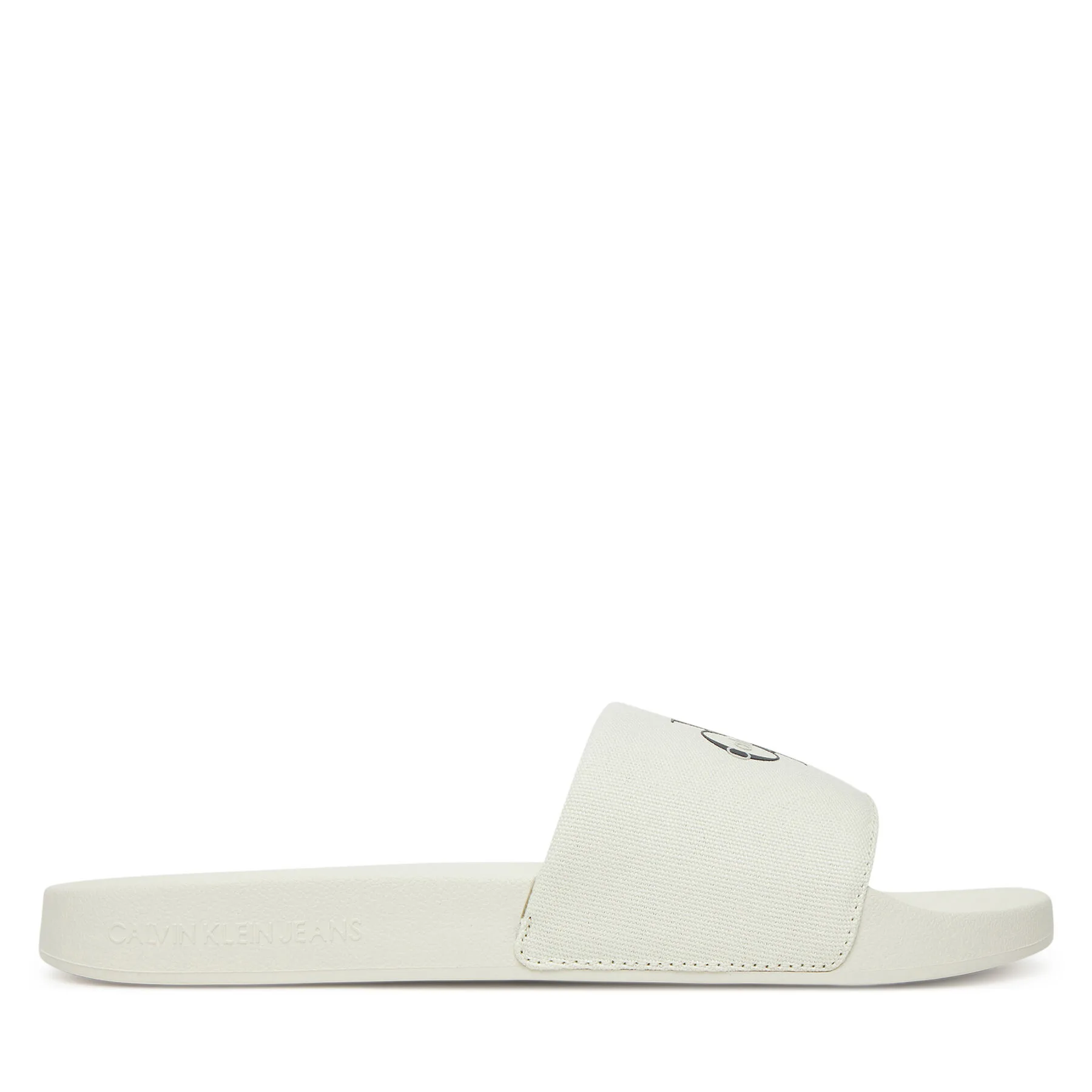 Мъжки чехли Calvin Klein Jeans Slide Monologo Cv бели – Бял