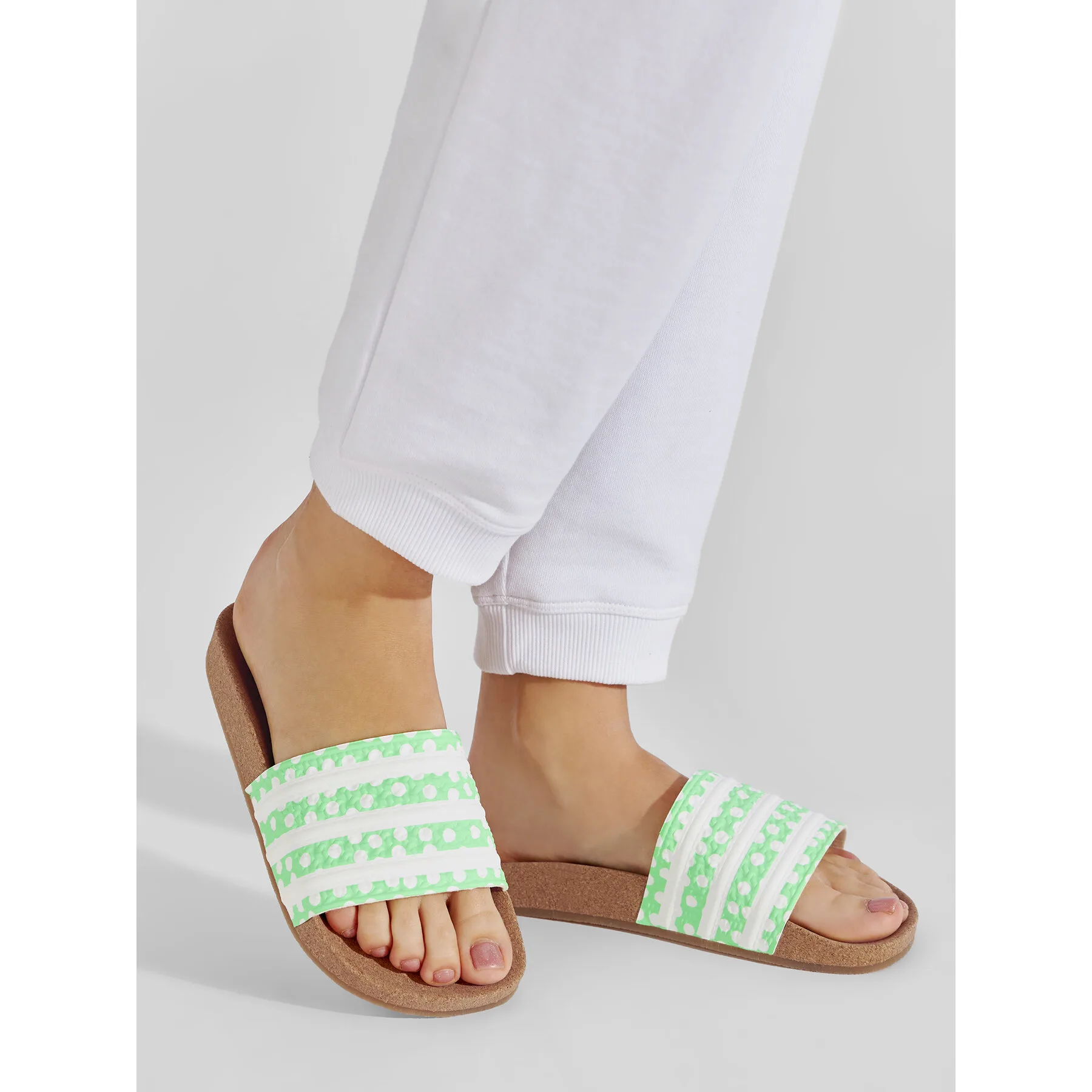 Чехли adidas adilette w GX9484 Зелен – Дамски чехли