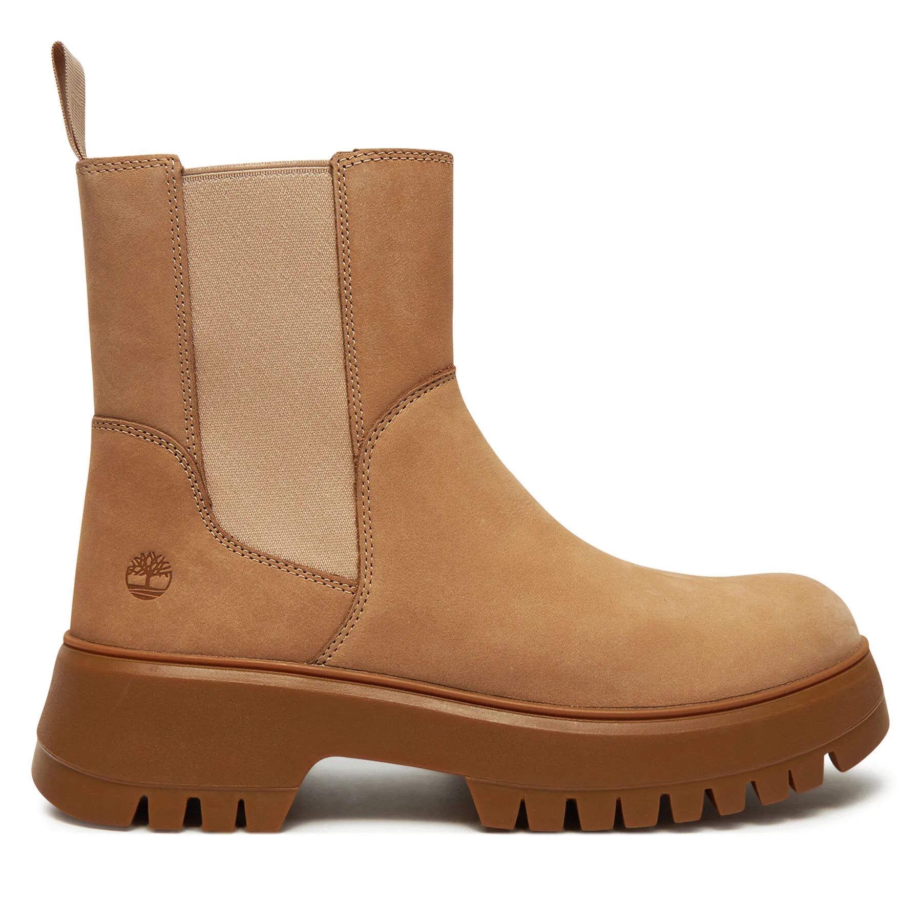Боти тип челси Timberland Mid Pull On Boot TB0A6FCHEN71 Бежов – Дамски равни боти