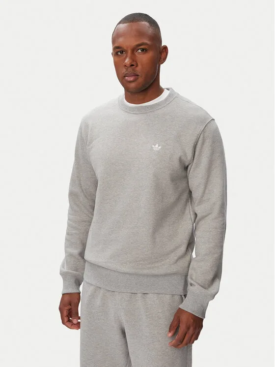 adidas Суитшърт Trefoil Essentials KS9813 Светлосив Regular Fit – Мъжки суитшърти без цип