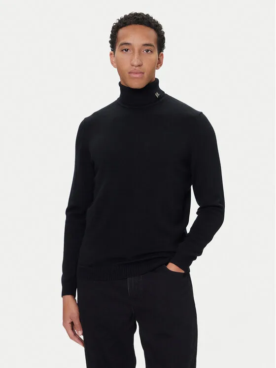 KARL LAGERFELD Поло 655010 554399 Черен Regular Fit – Мъжки пуловери и жилетки