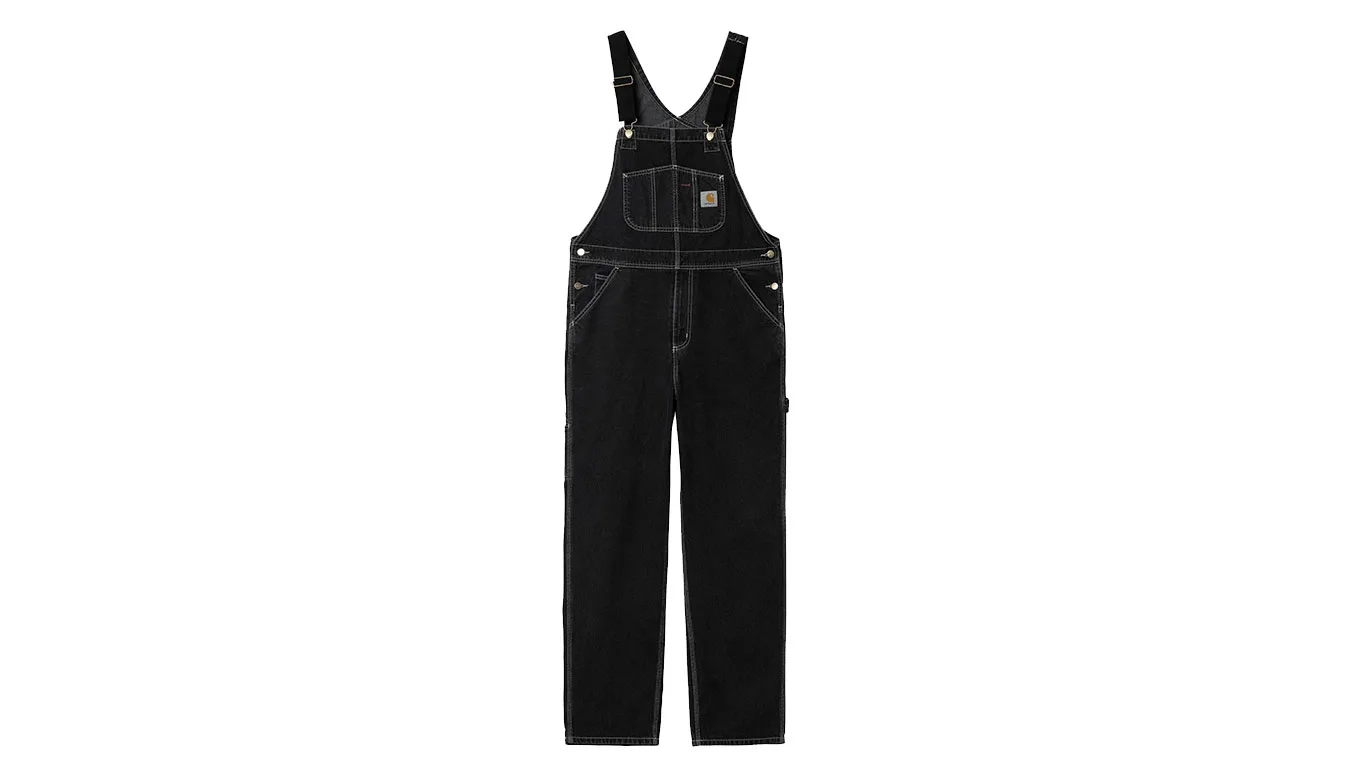 Мъжки панталон Carhartt WIP Bib Overall черен – Preto – Мъжки текстилни панталони