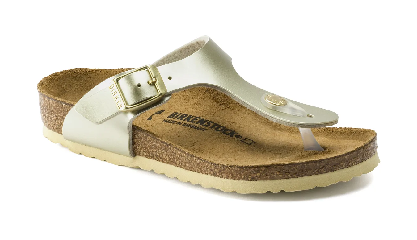 Детски чехли Birkenstock Gizeh BS Narrow Fit златисти – Gold – Детски чехли и джапанки