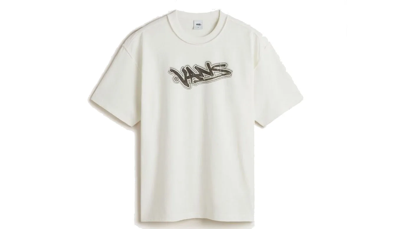 Vans LX Slap SS Tee Marshmallow Homens - Branco - VN000MGUFS8 – Мъжки тениски