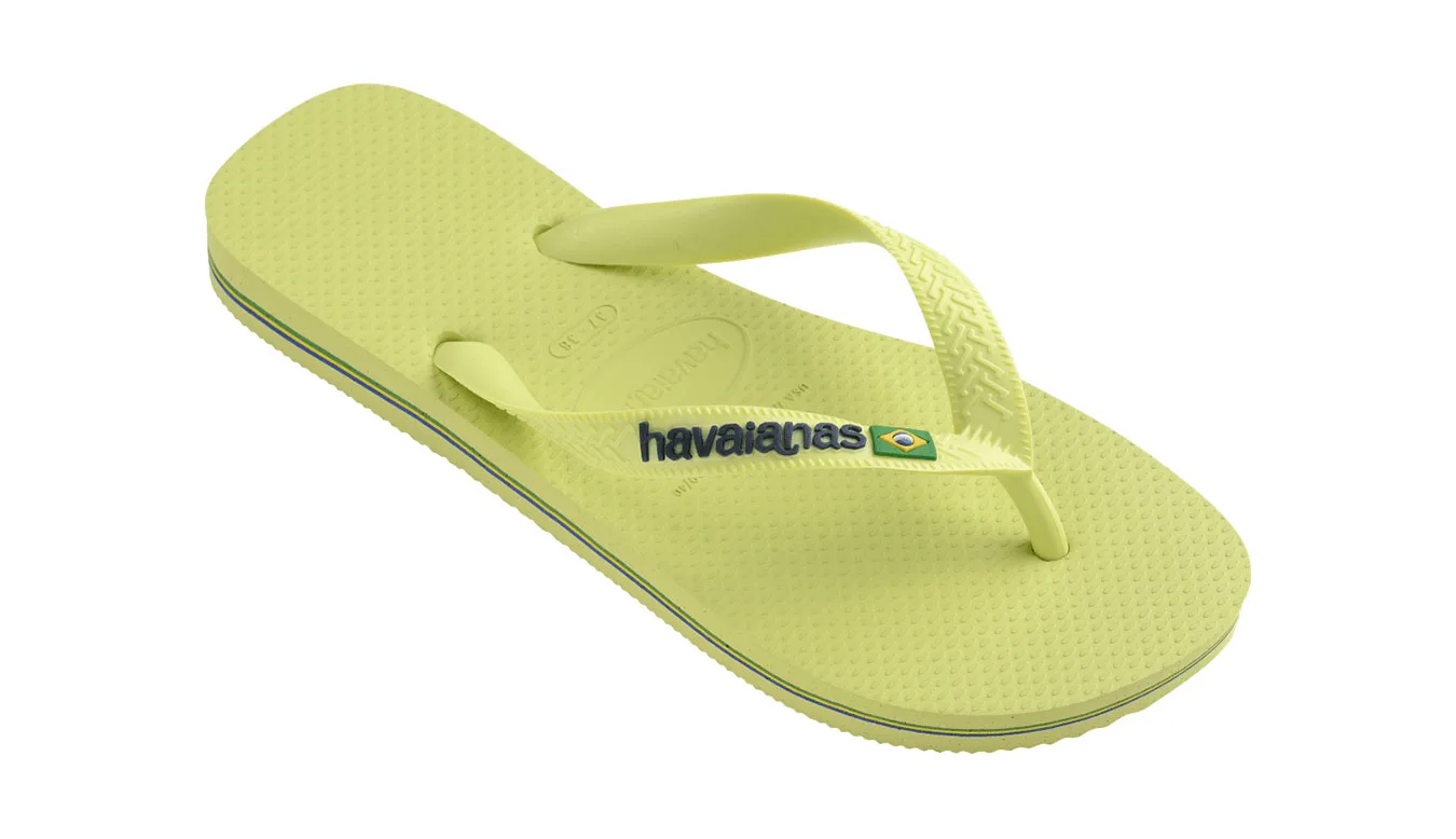 Havaianas Brasil Logo Green Unisex - Verde - H4110850-9307-BRA-39/40 - Size: BRA-39/40 – Чехли