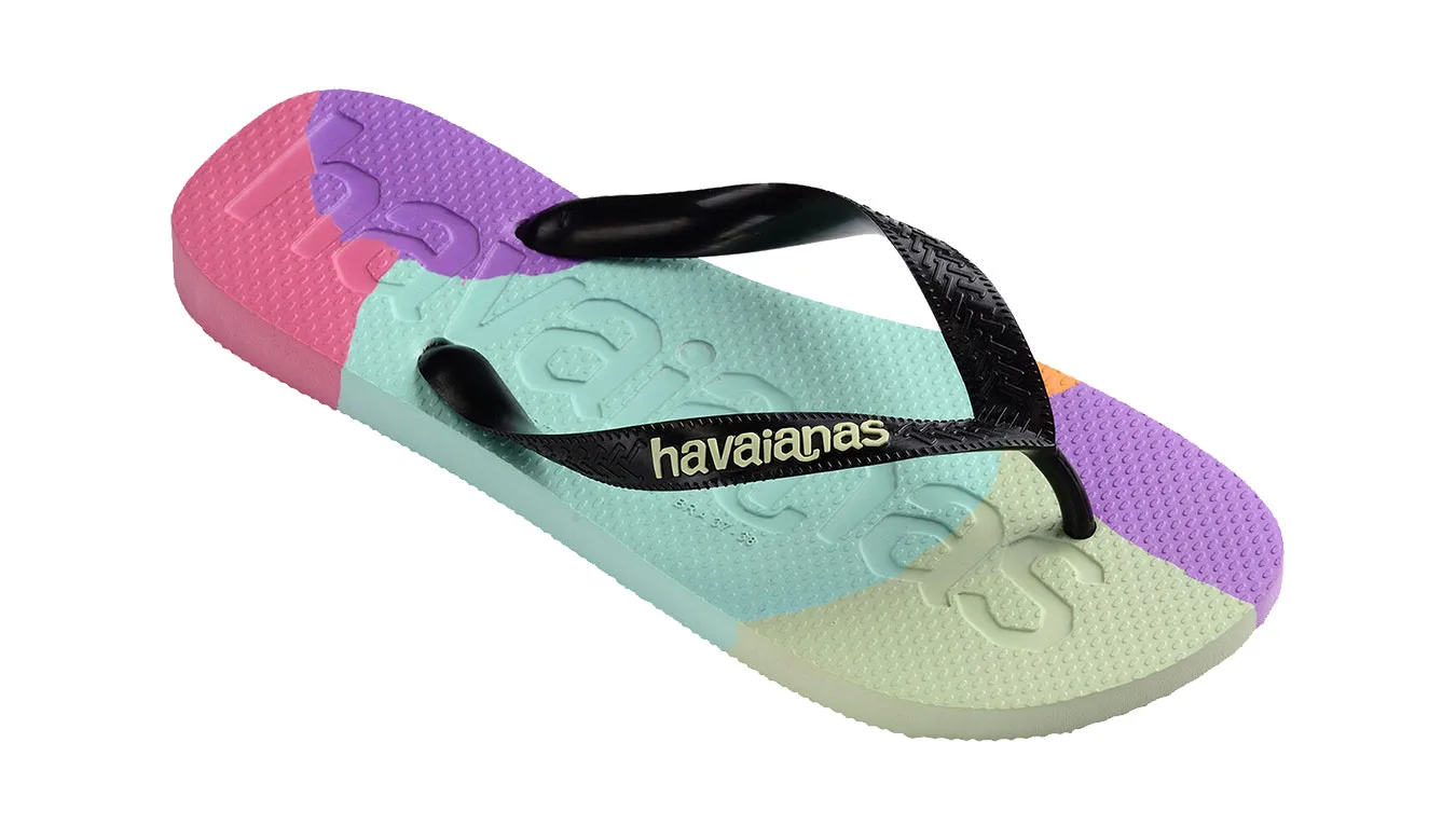 Havaianas Top Logomania Colors II Multicolor H4147526-0090 Mulheres - Multicolorido - H4147526-0090-BRA-37/38 - Size: BRA-37/38 – Дамски чехли