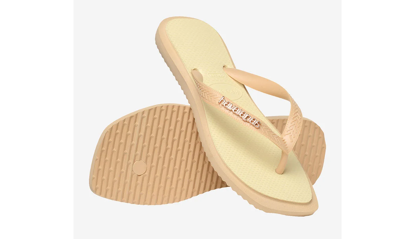 Havaianas Top Square Fusion Mulheres - Gold - H4149944-0570-BRA-41/42 - Size: BRA-41/42 – Дамски чехли