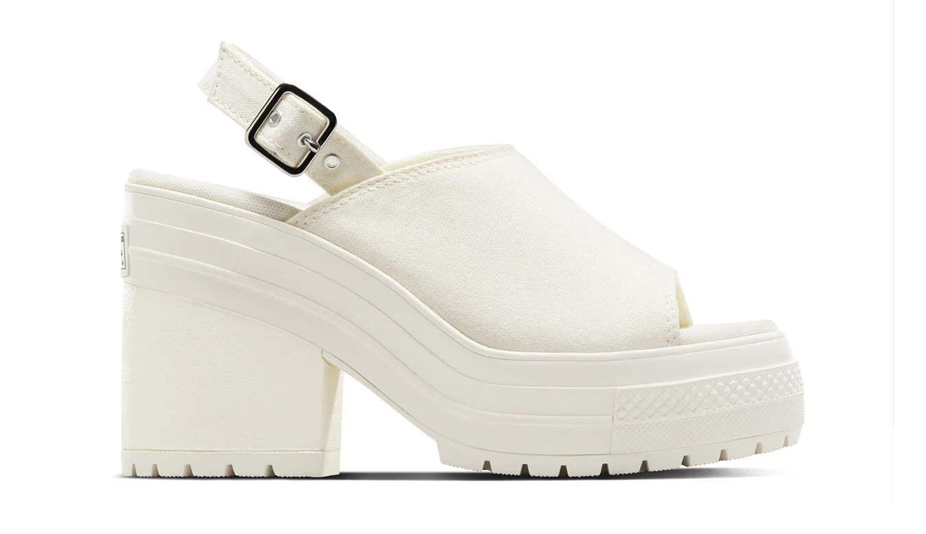 Дамски чехли Converse Chuck 70 De Luxe Heel Mule Offwhite кремави – Branco sujo