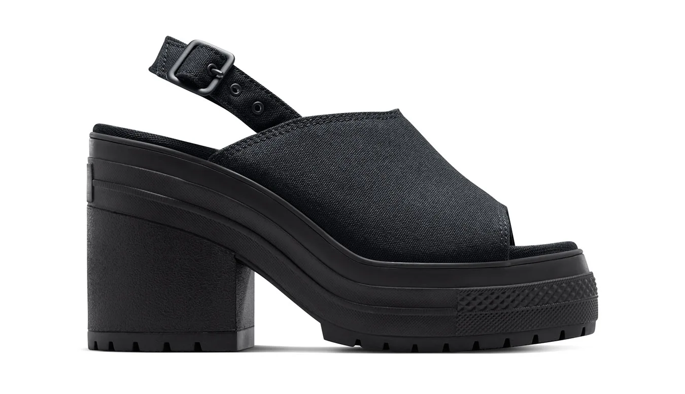 Дамски чехли Converse Chuck 70 De Luxe Heel Mule черни – Preto