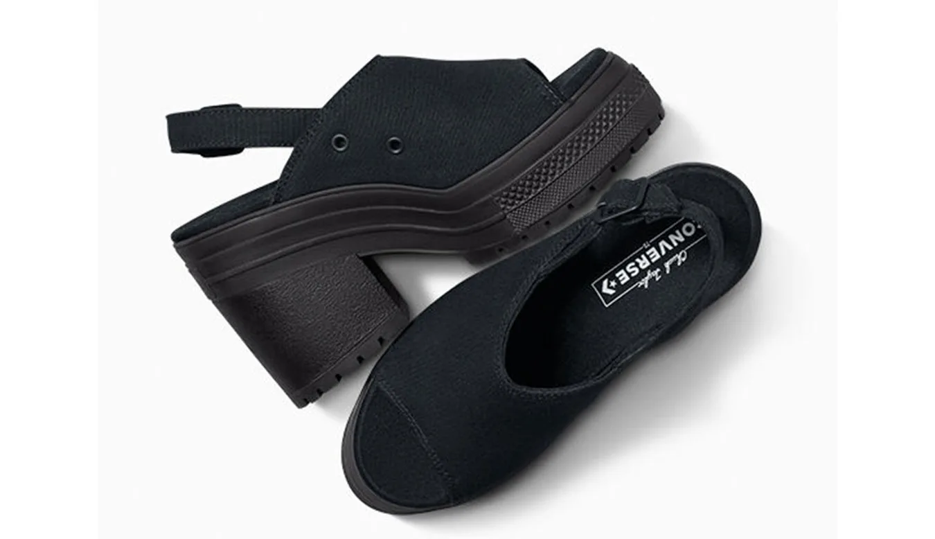 Дамски чехли Converse Chuck 70 De Luxe Heel Mule черни – Preto