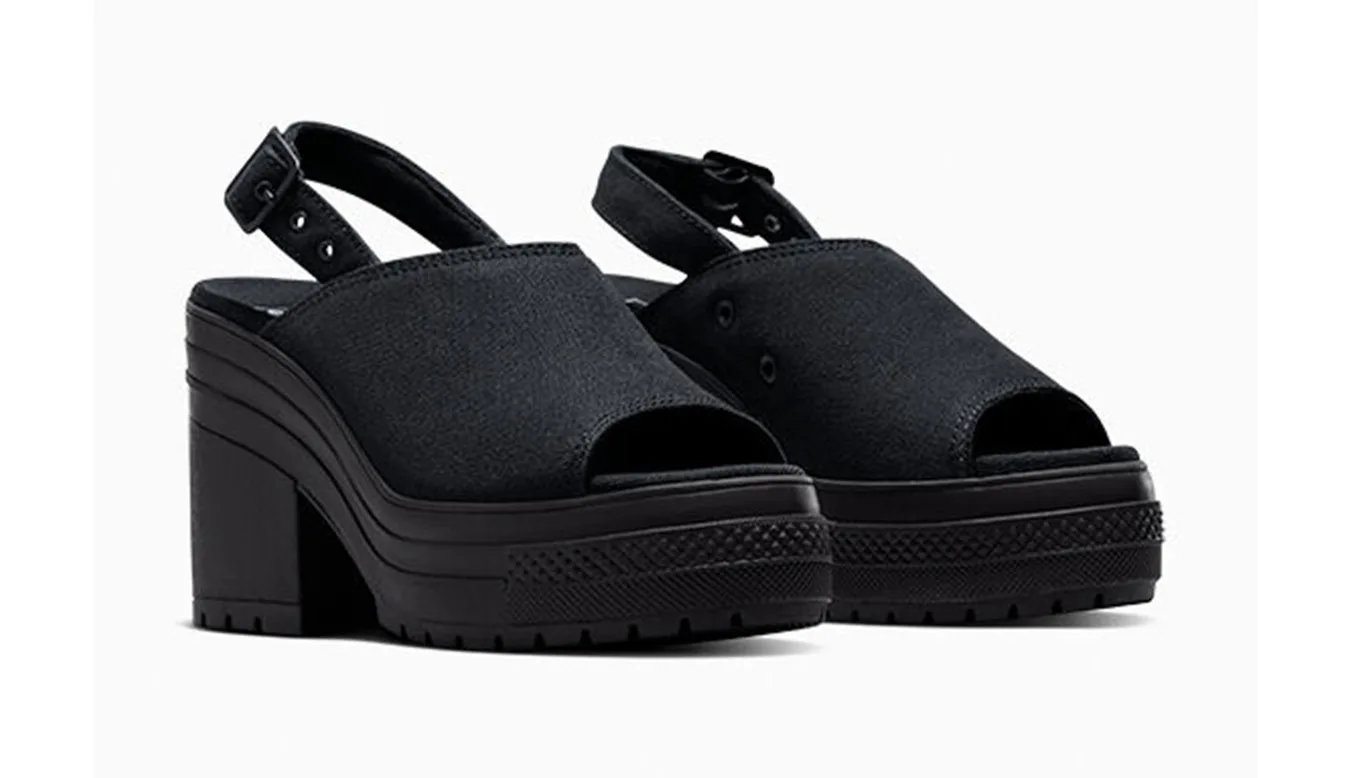 Дамски чехли Converse Chuck 70 De Luxe Heel Mule черни – Preto