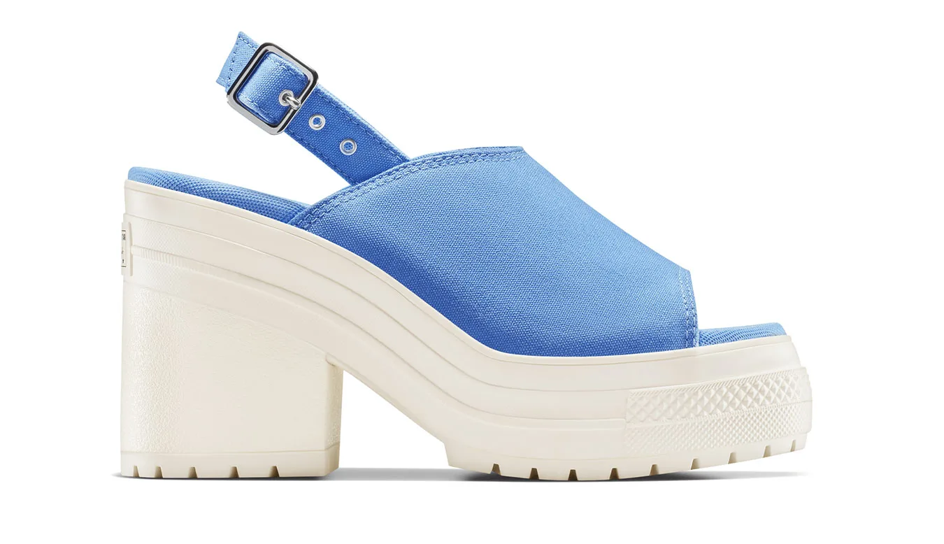 Дамски чехли Converse Chuck 70 De Luxe Heel Mule сини – Azul