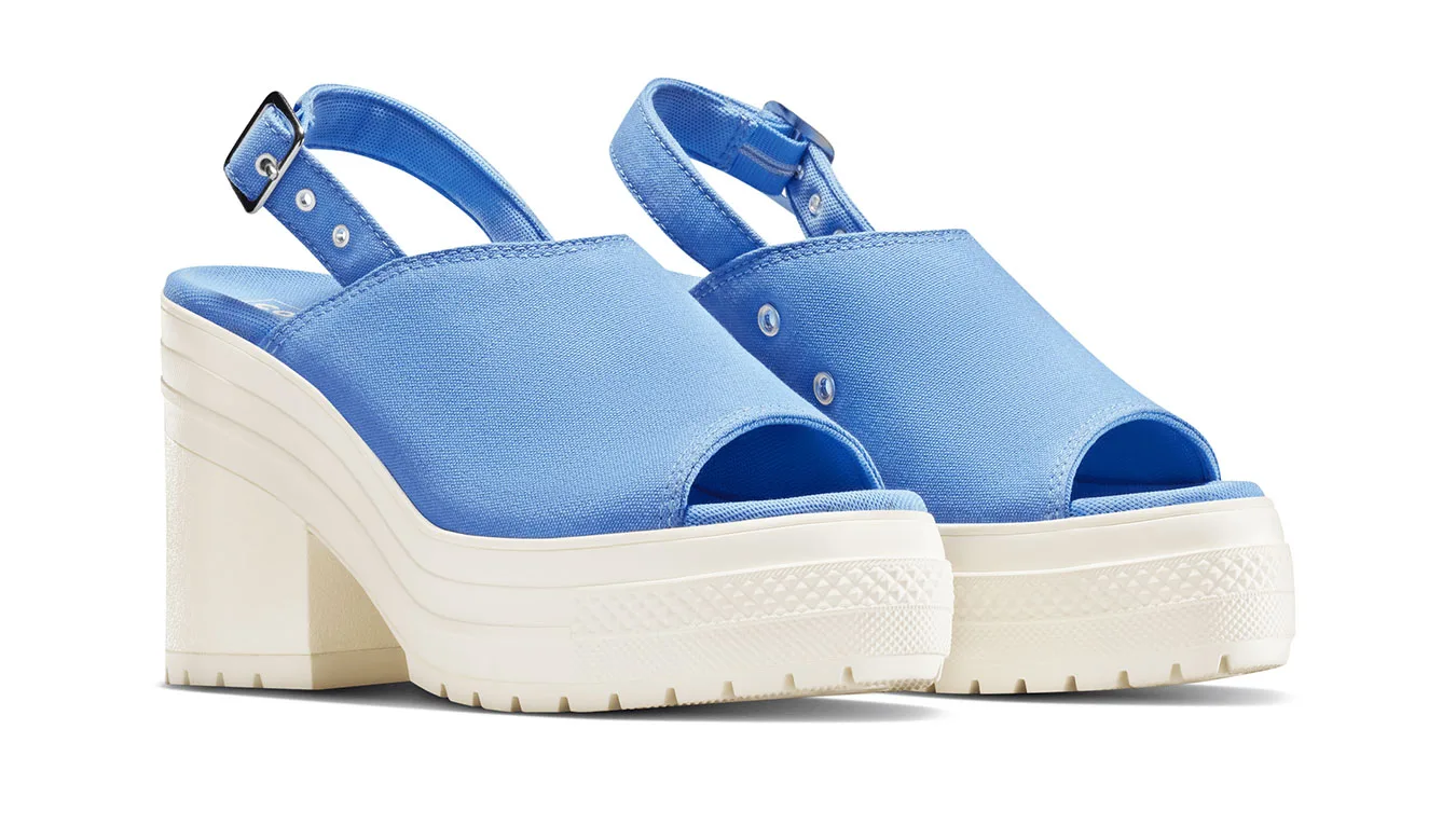 Дамски чехли Converse Chuck 70 De Luxe Heel Mule сини – Azul