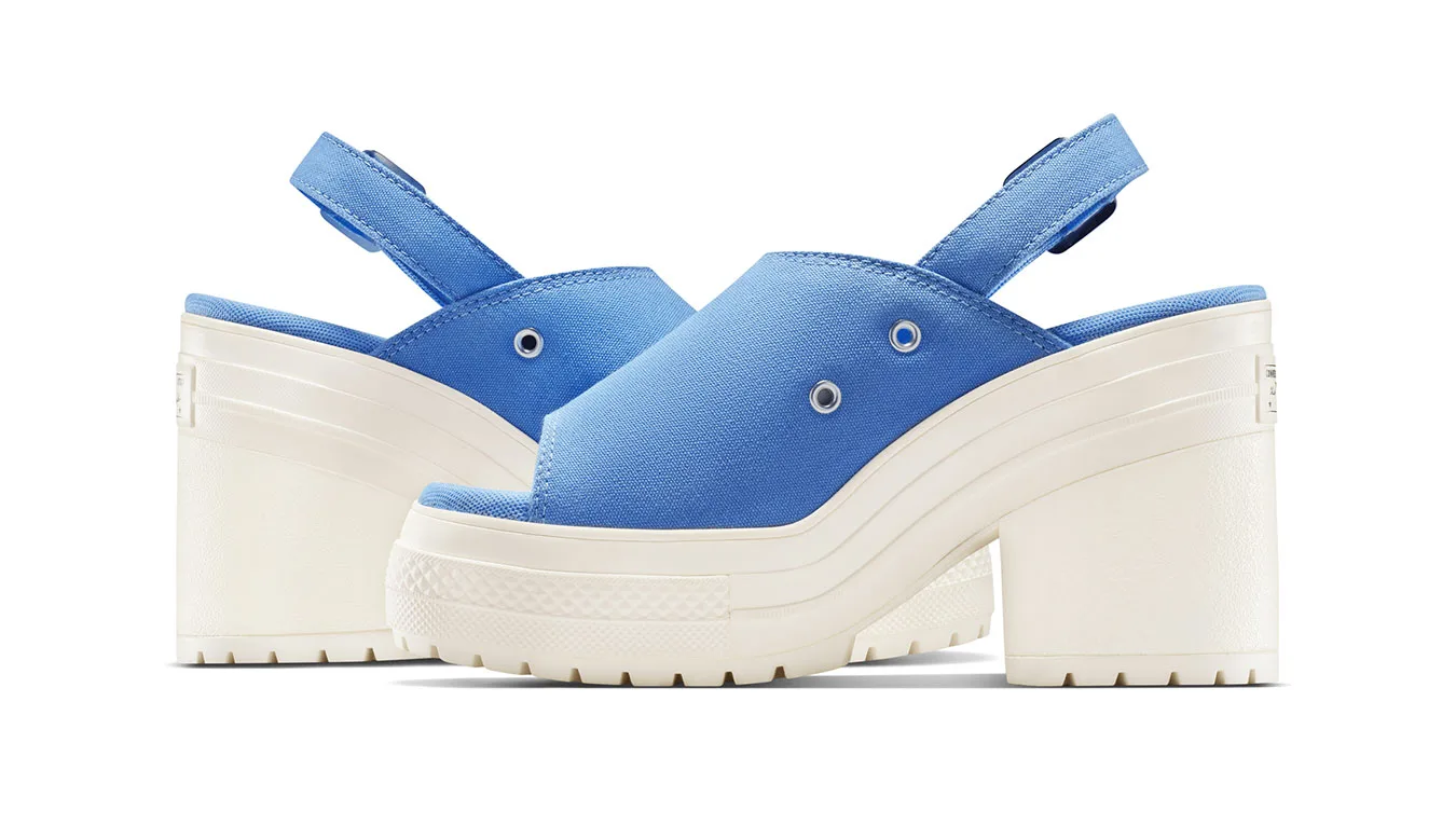 Дамски чехли Converse Chuck 70 De Luxe Heel Mule сини – Azul