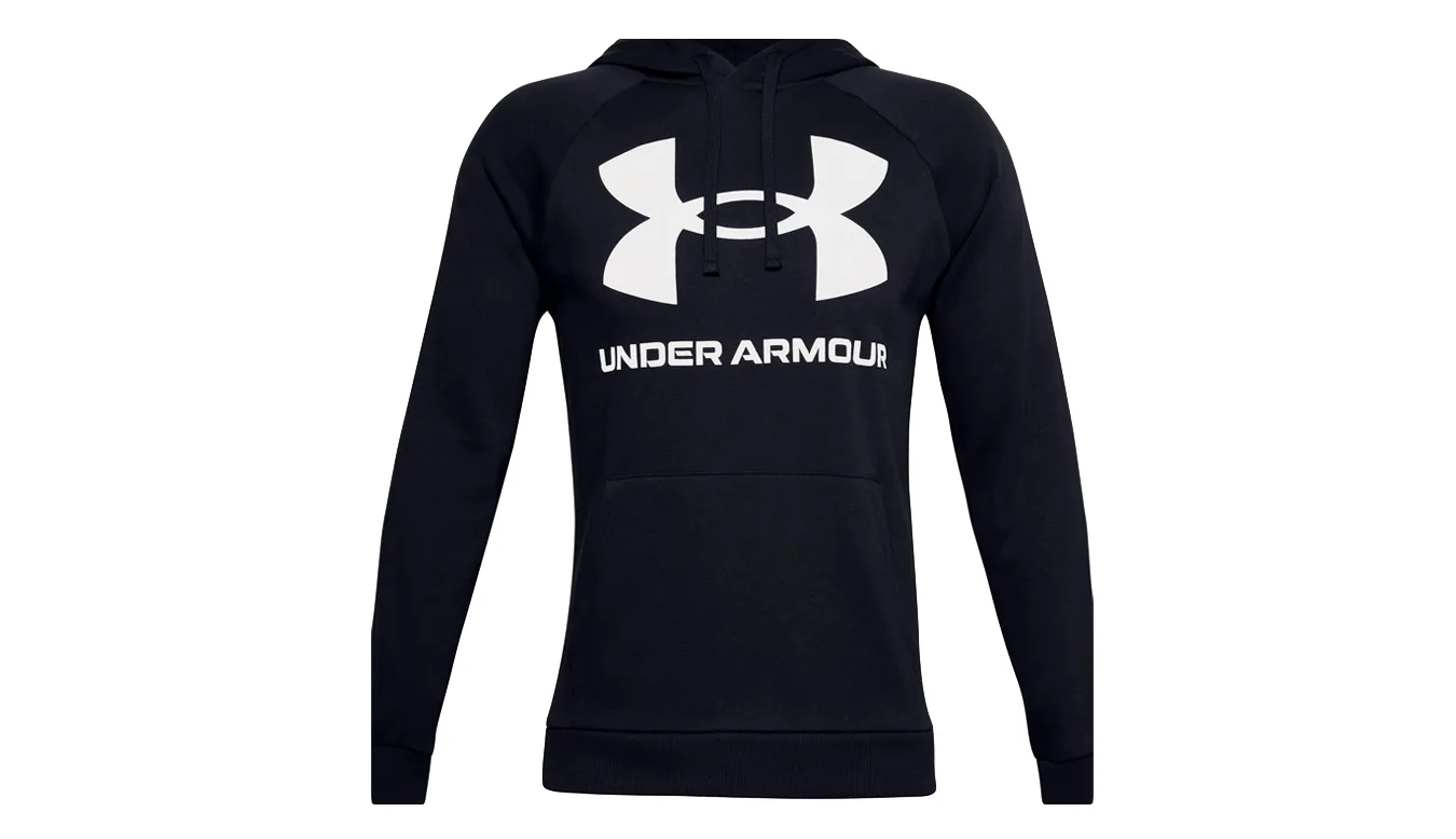 Under Armour Rival Fleece Big Logo Hoodie Black Homens - Preto - 1357093-001 – Мъжки худита