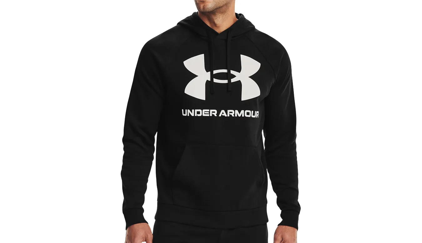 Under Armour Rival Fleece Big Logo Hoodie Black Homens - Preto - 1357093-001 – Мъжки худита