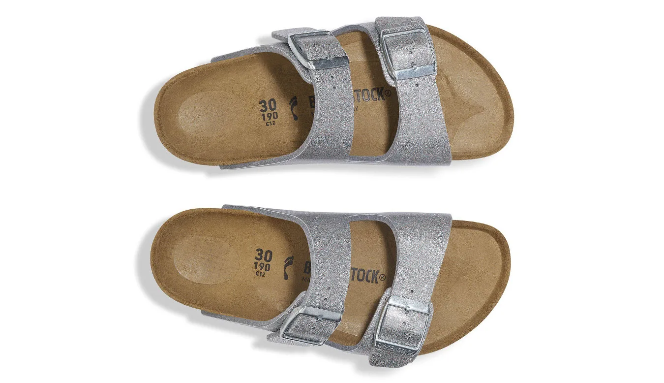 Детски чехли Birkenstock Arizona BS Birko-Flor Narrow Fit сребристи – Silver – Детски чехли и джапанки
