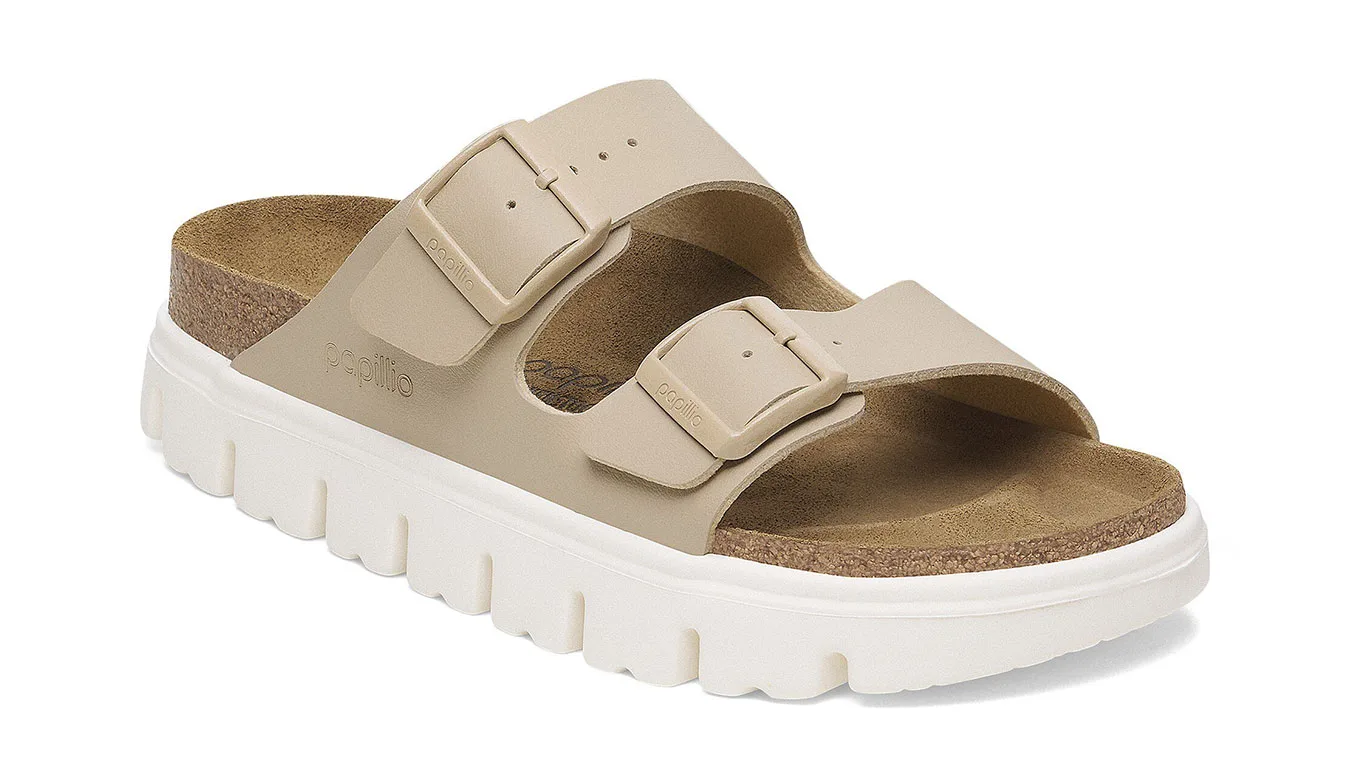 Дамски чехли Birkenstock Arizona PAP Chunky Birko-Flor Narrow Fit кафяви – Castanho